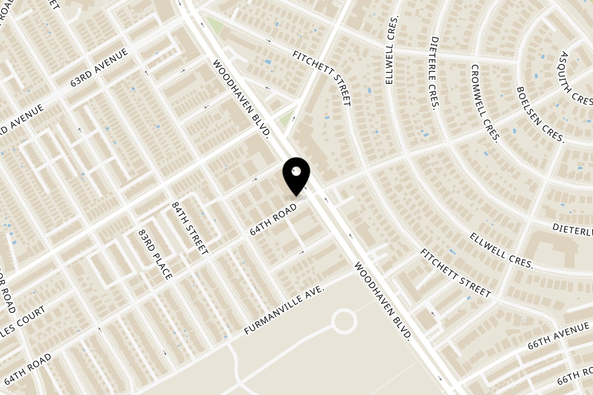 Map showing the location of Salsa Pizzeria Salsa Rego park on 63-118 Woodhaven Blvd in Rego Park
